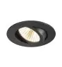 SLV New Tria Universale 68 Faretti Aluminium Nero Il Giro 8.6W 600lm 38D - 925-930-940 CCT | Ritaglio 68mm -  Miglior Resa Cromatica - Dimmerabile 