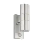 Eglo Luce Da Parete Riga 5 Acciaio Inossidabile Up & Down 2W 250lm - 830 Luce Calda -  | IP44 - Sensore Di Movimento